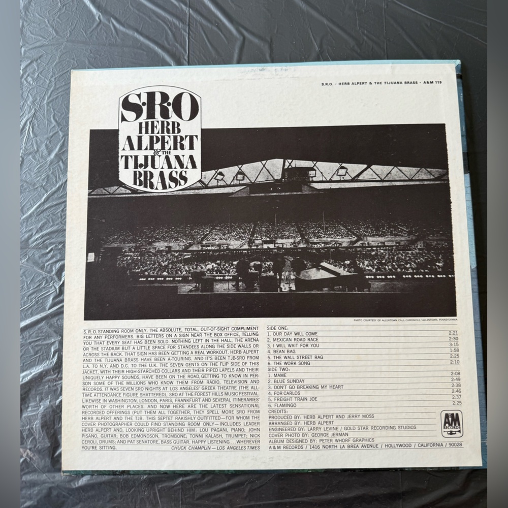 Herb Alpert & The Tijuana Brass Vinyl Record - Picture 4 of 4